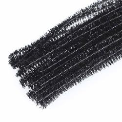 Black Tinsel Pipe Cleaners - Pipe Cleaners - Basic Craft Supplies - Craft  Supplies - Factory Direct Craft
