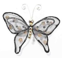 Black Nylon Artificial Butterflies