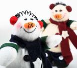Standing Fleece Roly Poly Snowman Doll