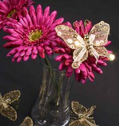 Gold Nylon Artificial Butterflies