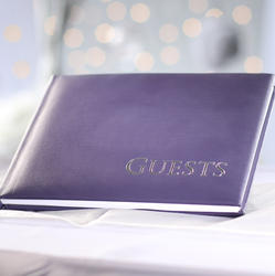 Purple Guest Registry Book