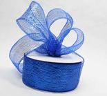 Royal Blue Metallic Poly Deco Mesh Ribbon