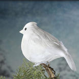 Fat White Feathered Artificial Bird