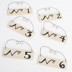 Wooden Rectangle Number Signs