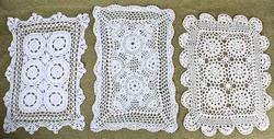 11" x 17" Antique White Crocheted Doily