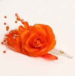 Tropical Orange Artificial Rose and Lily Corsages