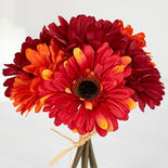 Red and Orange Artificial Gerbera Daisy Bouquet