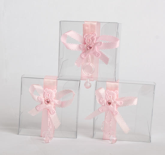 $6 - These predecorated boxes make it easy to create adorable baby shower favors. Simply tuck your favorite sweets or treats inside the boxes and you have insta