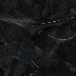 Black Natural Loose Marabou Feathers