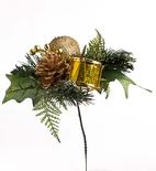 Gold Glitter Apple, Drum and Pinecone Picks
