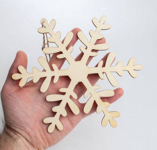 Unfinished Wood Laser Cut Snowflake Ornament - Wood Cutouts ...