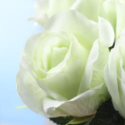Soft Pale Green Artificial Rose Bundle