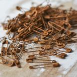 Rusty Metal Safety Pins