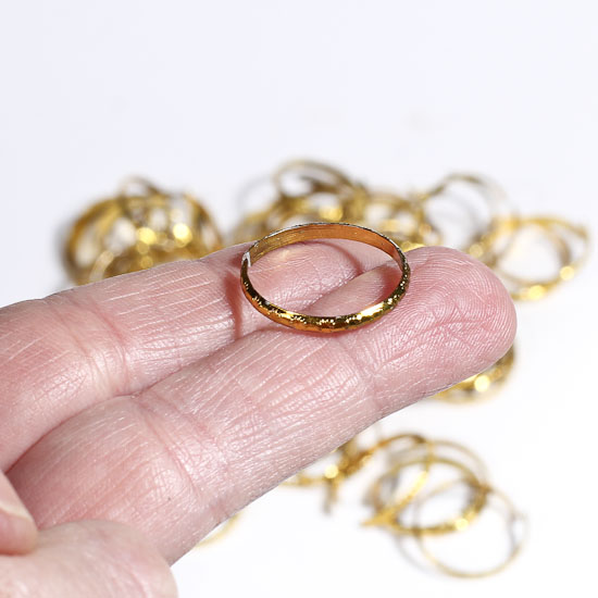 Gold Wedding Rings Favor Charms - Confetti - Table Scatters - Party