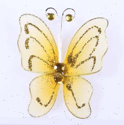 Gold Nylon Artificial Butterflies
