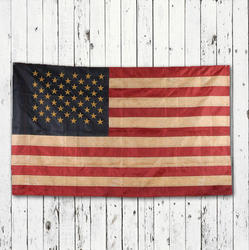 Primitive Tea Dyed American Flag