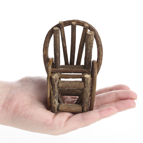 Miniature Rustic Twig Chair Natural Grapevine Floral Supplies