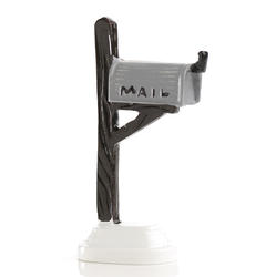 Miniature Dollhouse FAIRY GARDEN Accessories Black Mailbox 