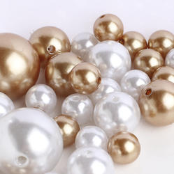 Assorted Gold and White Faux Pearls