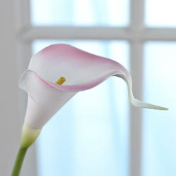 Pink and White Artificial Calla Lily Stem