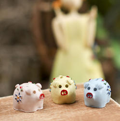 Set of Miniature Ceramic Piggy Banks