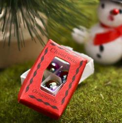 Dollhouse Miniature Christmas Ornament Box