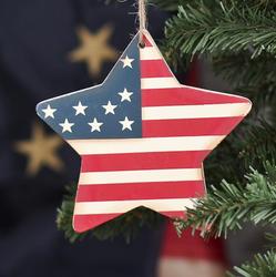 Americana Flag Star Ornament