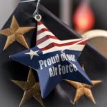 "Proud Of Our Air Force" Metal Star Ornament