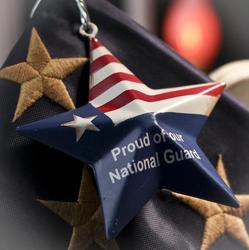 "Proud Of Our National Guard" Metal Star Ornament