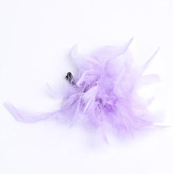 Details about   LAVENDER Chandelle Feather Clip Hair or Clip on Purse or Collar NEW