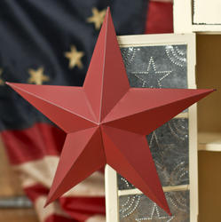 Rustic Red Dimensional Barn Star Ornament