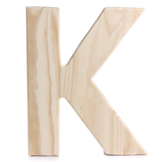 Unfinished Bold Wood Letter K - Word and Letter Cutouts - Wood Crafts ...