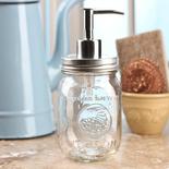 Vintage-Inspired Glass Mason Jar with Galvanized Lid Dispenser