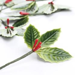 Mini Lacquered Holly Leaf Picks