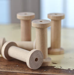 Thin Barrel Unfinished Wooden Spools
