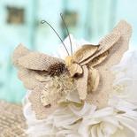 Rustic Natural Burlap Artificial Butterfly
