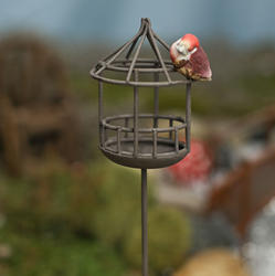 Miniature Rustic Wire Birdcage