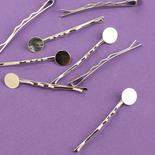 Silver Bobby Pins with Pad