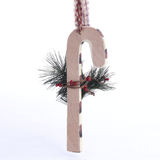 Rustic Wood Candy Cane Ornament - Christmas Ornaments - Christmas and ...
