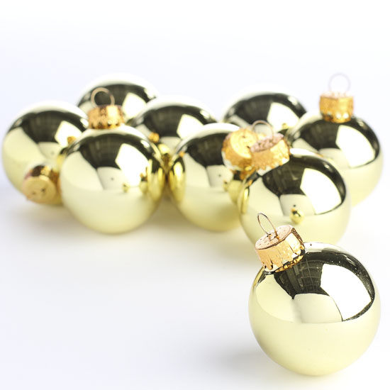 Gold Glass Ball Ornaments - Christmas Ornaments - Christmas and Winter ...