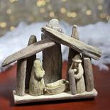 Driftwood Nativity Scene Ornament