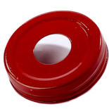 Red Enamelware Mason Jar Lid