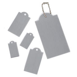 Brushed Silver Adhesive Tags