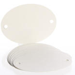 Blank Oval White Paper Tags