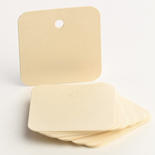 Miniature Square Blank Ivory Tags