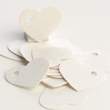 White Blank Heart Paper Tags