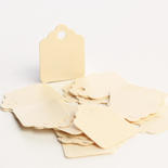 Miniature Scalloped Blank Ivory Tags