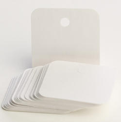 Miniature Square Blank White Tags