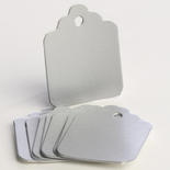 Silver Scalloped Blank Paper Tags