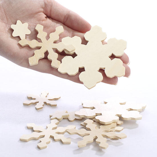 Assorted Unfinished Wood Snowflake Cutouts - Holiday Wood Cutouts ...